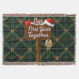 Our First Year Together 2025 Wooden Sign スローブランケット