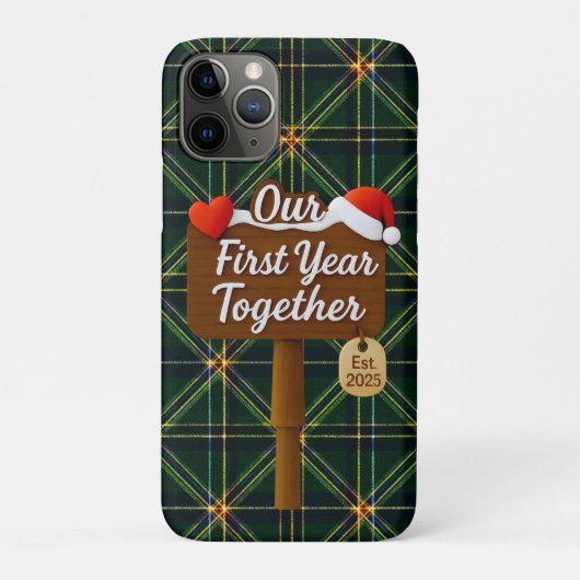 Our First Year Together 2025 Wooden Sign Case-Mate iPhoneケース (裏)