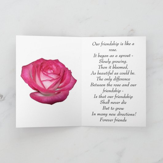 Our Friendship Greeting Card カード (内部)