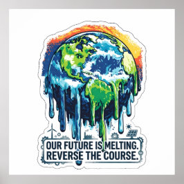 Our Future is Melting | Global Warming Awareness ポスター