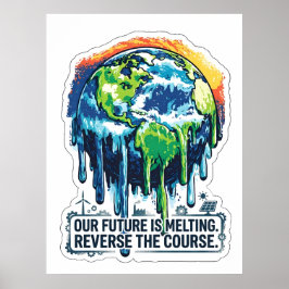 Our Future is Melting | Global Warming Awareness ポスター