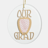 OUR GRAD -金ゴールドフォトフレーム セラミックオーナメント (左)