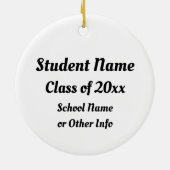 OUR GRAD -金ゴールドフォトフレーム セラミックオーナメント (裏面)