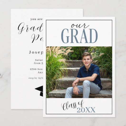 Our Grad Graduation Party Invitation 招待状 (正面/裏面)