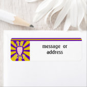 OUR GRAD SCHOOL COLORSパープル&金ゴールド「ズーム」フレーム ラベル (インサイチュ)