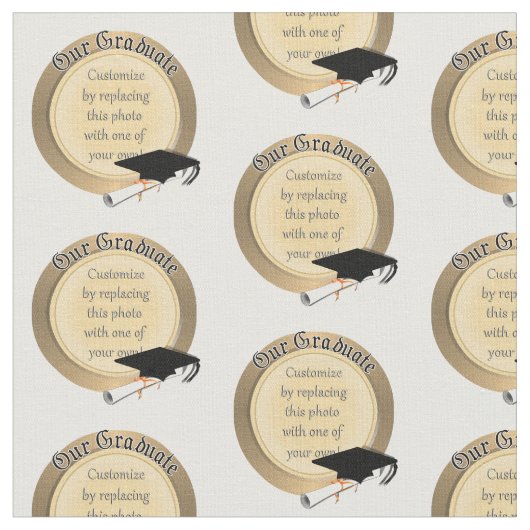 「Our Graduate」フォトフレーム ファブリック (クローズアップ)