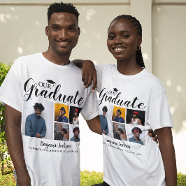 Our Graduate | 5 枚の写真入り卒業  Tシャツ