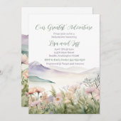 Our greatest adventure baby shower 招待状 (正面/裏面)