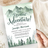 Our Greatest Adventure Baby Shower Invitation 招待状