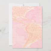 Our Greatest Adventure Floral Travel Zinnia Bridal 招待状 (裏面)