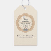 Our Greatest Adventure Neutral Cute Baby Shower ギフトタグ (裏面)