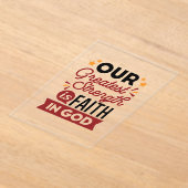 Our Greatest Strength Is Faith in God Quote アクリル招待状 (レイダウン)