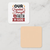Our Greatest Strength Is Faith in God Quote ノートカード (正面/裏面)