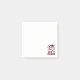 Our Greatest Strength Is Faith in God Quote ポストイット