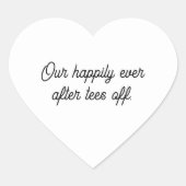 "Our Happily Ever After Tees Off" ウェディングファーバー  ハートシール (正面)