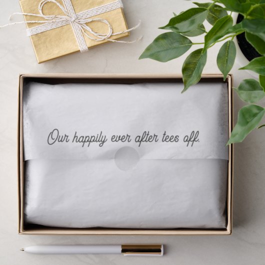"Our Happily Ever After Tees Off" ウェディングファーバー  薄葉紙 (ギフト)