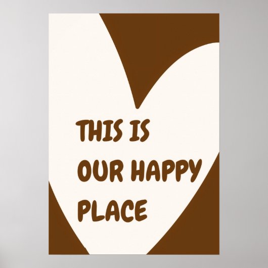 Our Happy Place Poster – Cozy Home Wall Art ポスター (正面)