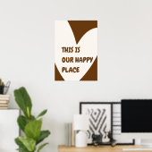 Our Happy Place Poster – Cozy Home Wall Art ポスター (ホームオフィス)
