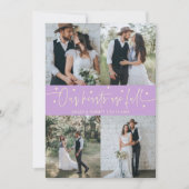 Our Hearts Are Full Wedding Photo Lemon Wisteria サンキューカード (正面)