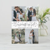 Our Hearts Are Full Wedding Photo White サンキューカード (スタンド正面)