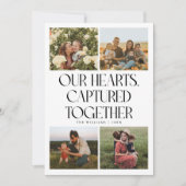 Our Hearts White Multi Photo Valentines Day  シーズンカード (正面)