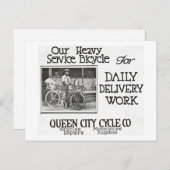 Our Heavy Service Bicycle - Americanaヴィンテージ ポストカード (正面/裏面)