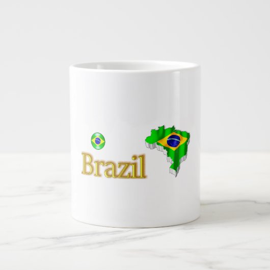 OUR HOME – ブラジルデザイン ジャンボコーヒーマグカップ (正面)