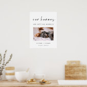 Our humans are getting married Welcome Sign ポスター (キッチン)
