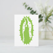 OUr Lady Guadalupe Lime モダン Green ポストカード (スタンド正面)