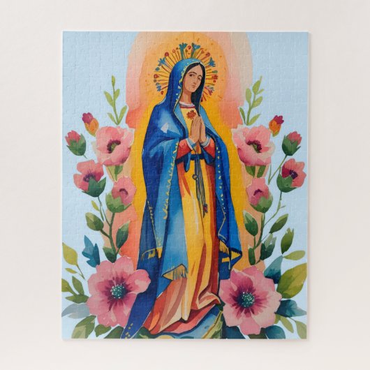 Our Lady Guadalupe Mexican Saint Virgin Mary ジグソーパズル (縦)