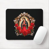 Our Lady Guadalupe Saint Virgin Mary In Roses Flow マウスパッド (マウス)