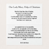 Our Lady Mary, Help of Christians Prayer Card (内部フラット)
