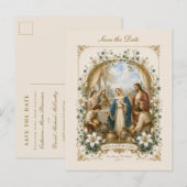Our Lady of Cana Save the Date Wedding ポストカード (正面/裏面)