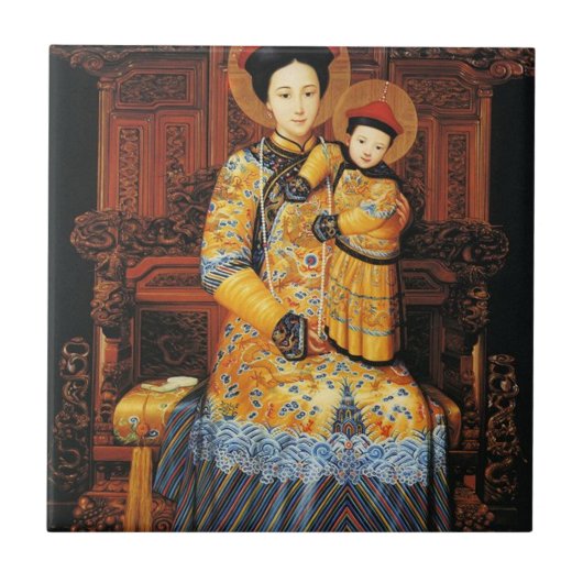 Our Lady of China (中华圣母, 中華聖母) Chinese Virgin Mary タイル (正面)