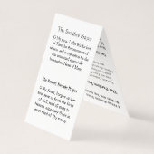 Our Lady of  Fatima Prayer Card (裏面)