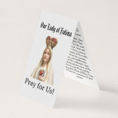 Our Lady of  Fatima Prayer Card (正面)