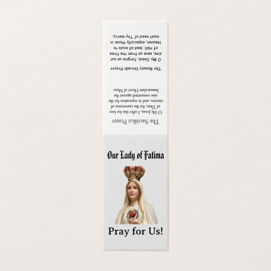 Our Lady of  Fatima Prayer Card (外部フラット)