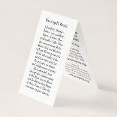 Our Lady of Fatima Prayer Card (裏面)