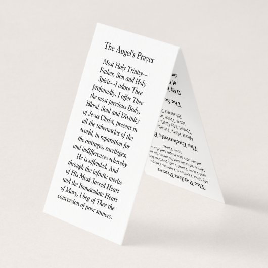 Our Lady of Fatima Prayer Card (裏面)