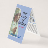 Our Lady of Fatima Prayer Card (正面)