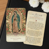 Our Lady of Guadalupe Floral Memorial Prayer Cards