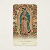 Our Lady of Guadalupe Floral Memorial Prayer Cards (正面)
