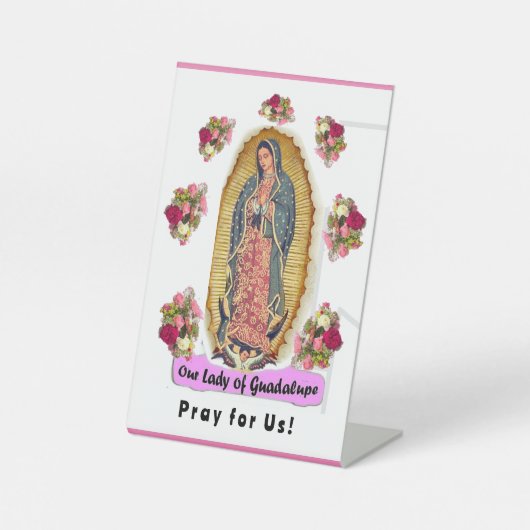 Our Lady of Guadalupe Folded Greeting Card 台座サイン (正面)