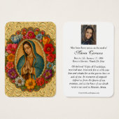 OUR LADY OF GUADALUPE FUNERAL PRAYER CARD (正面&裏面)