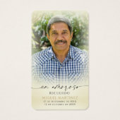 Our Lady of Guadalupe Funeral Spanish Prayer Cards (裏面)