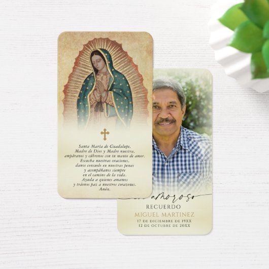 Our Lady of Guadalupe Funeral Spanish Prayer Cards (デスク)