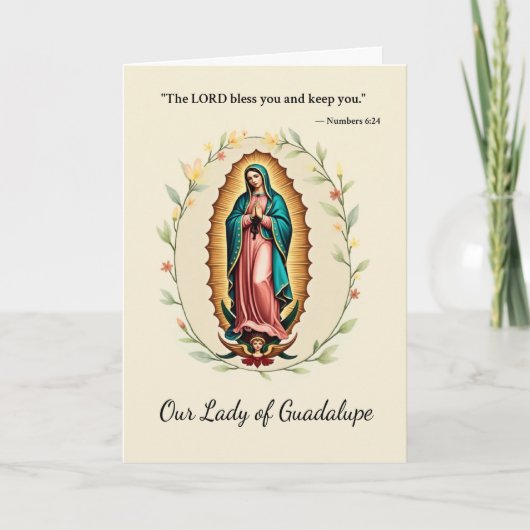 Our Lady of Guadalupe God's Peace and Blessings カード (正面)
