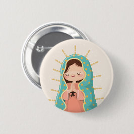 Our Lady of Guadalupe Kawaii Style 缶バッジ