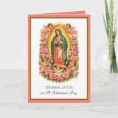 Our Lady of Guadalupe Mary Angels with Roses  シーズンカード (正面)