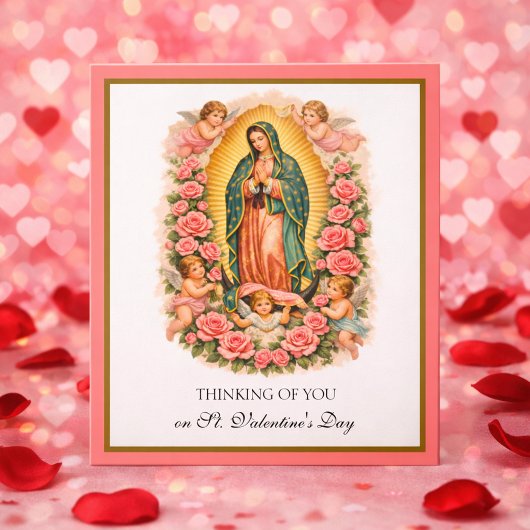 Our Lady of Guadalupe Mary Angels with Roses  シーズンカード